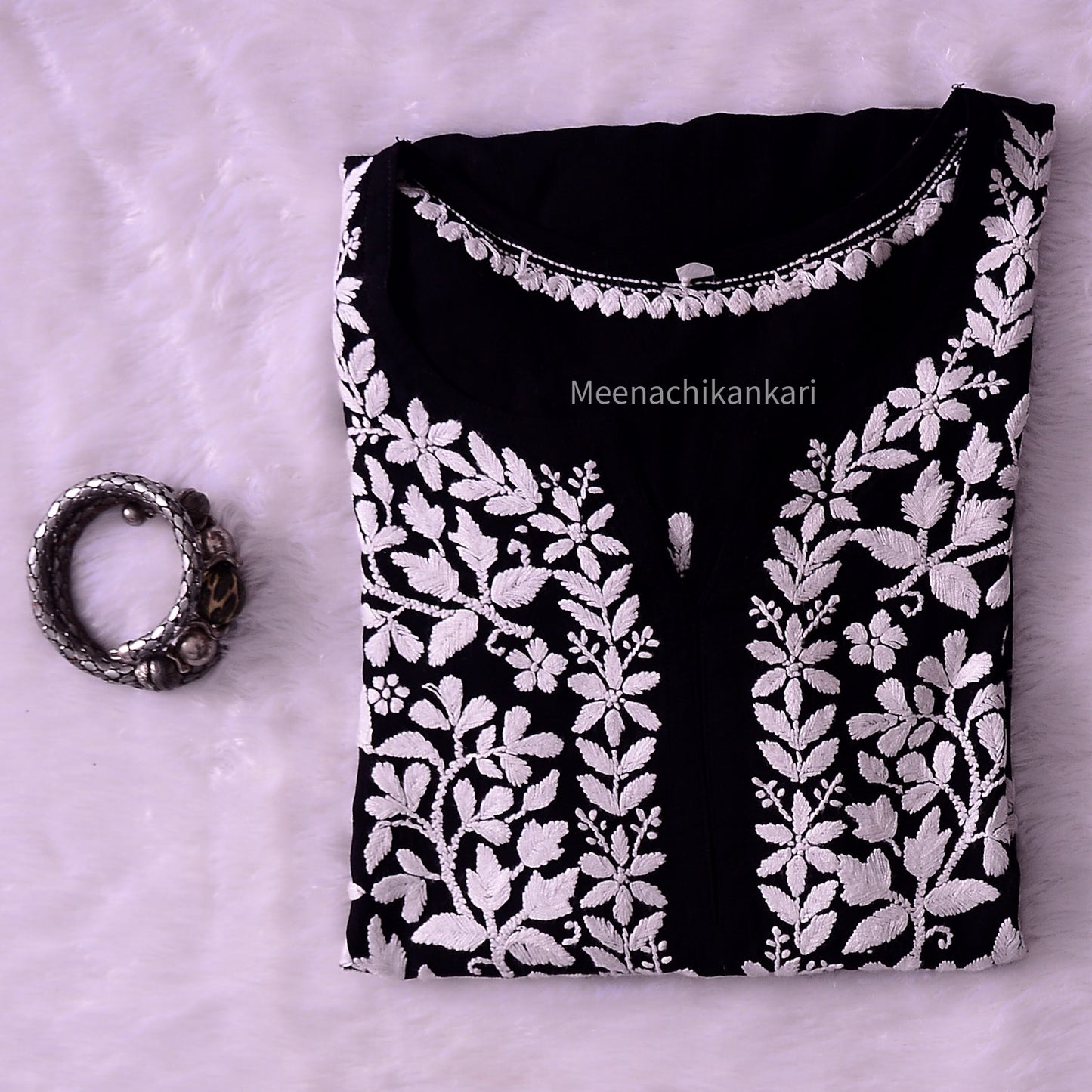 Haya Black Modal Straight Kurta