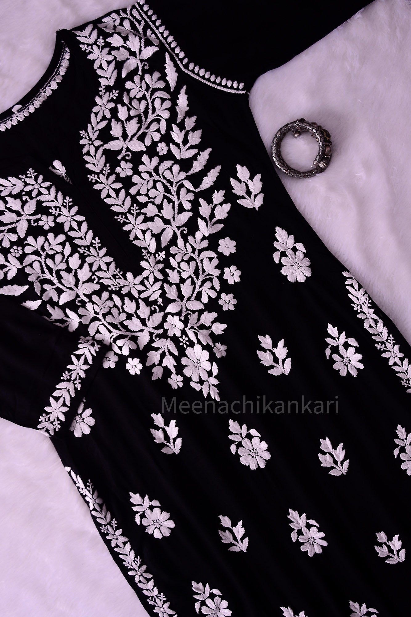 Haya Black Modal Straight Kurta