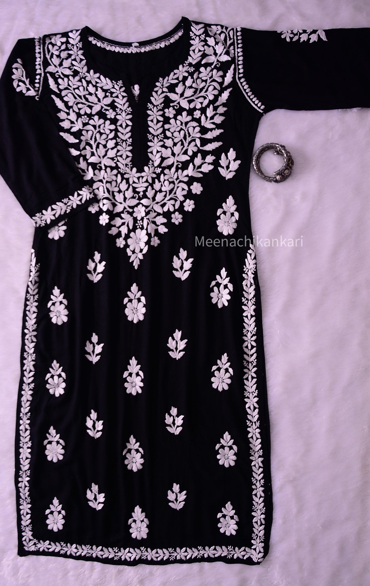 Haya Black Modal Straight Kurta