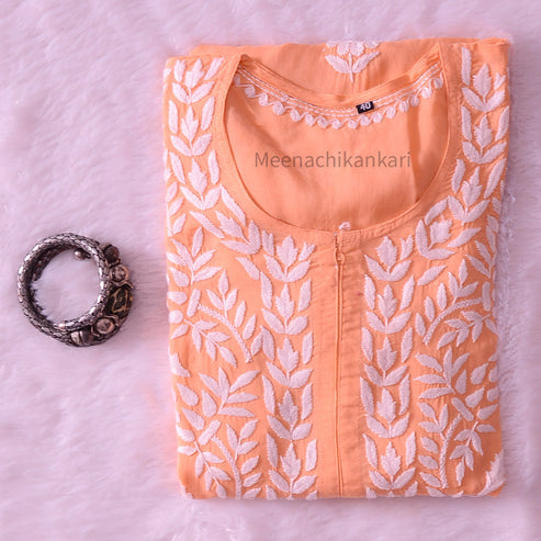 Saiba Peach Modal Straight Kurta