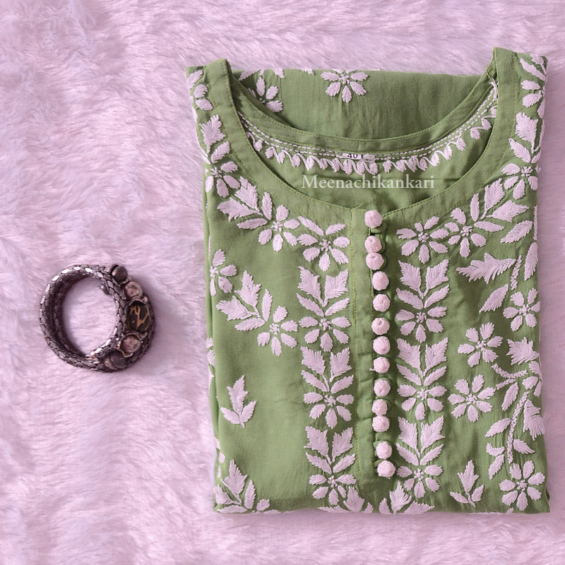 Suhana Pista Green Modal Straight Kurta