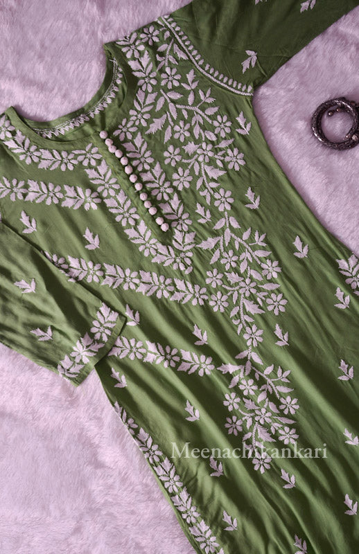 Suhana Pista Green Modal Straight Kurta