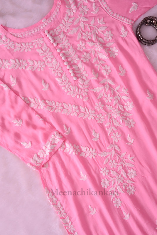 Suhana Pink Modal Straight Kurta
