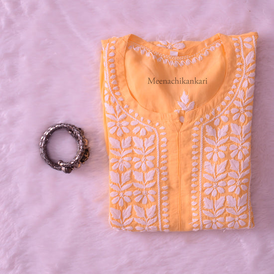 Ariana Yellow Modal Straight Kurta