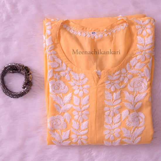 Saher Yellow Modal Straight Kurta