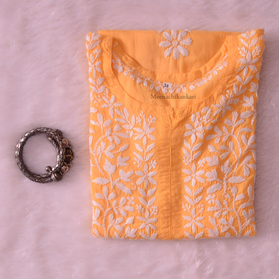 Haya Bee Yellow Modal Straight Kurta