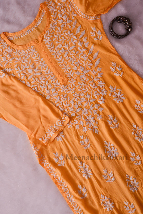 Haya Bee Yellow Modal Straight Kurta