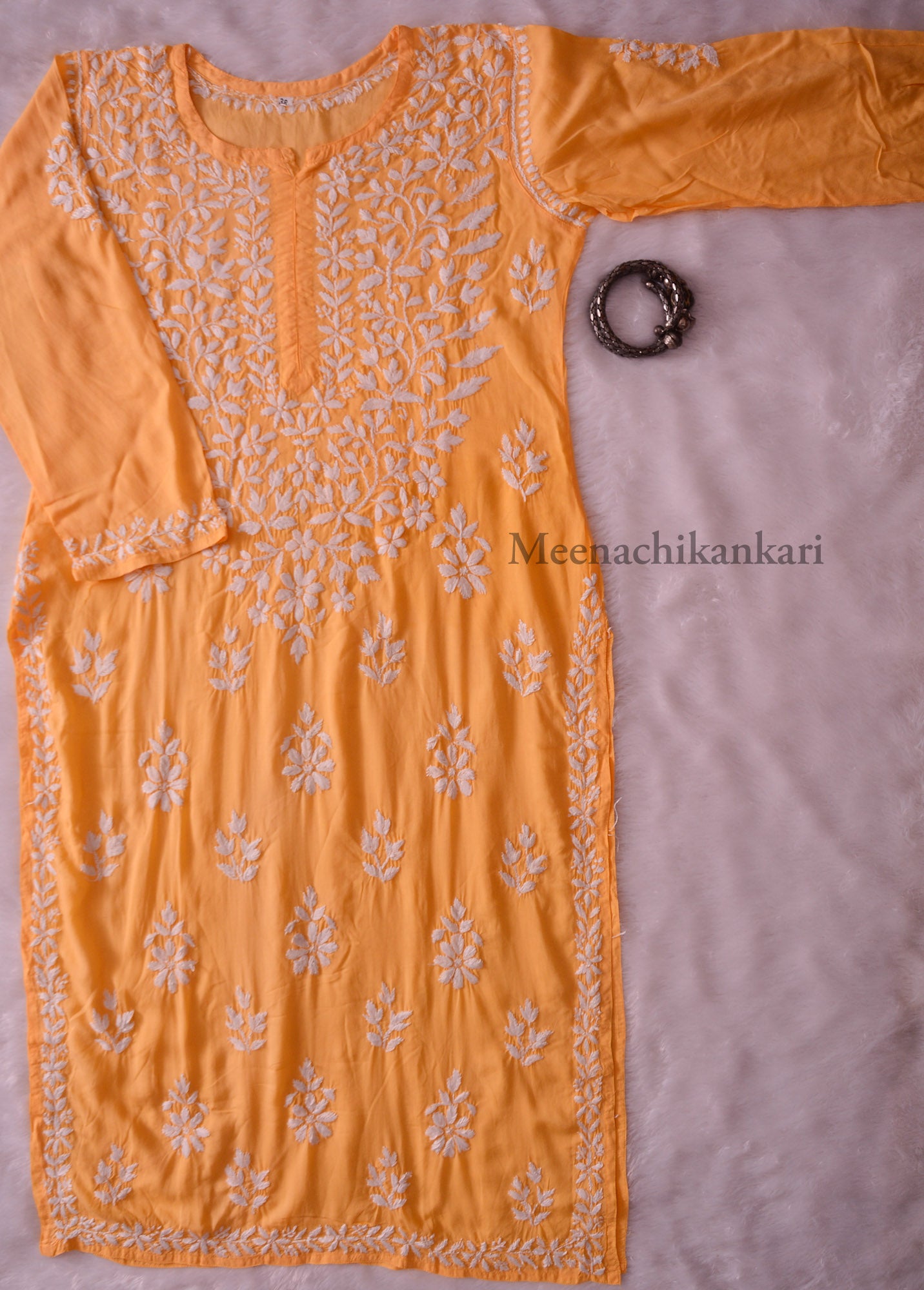 Haya Bee Yellow Modal Straight Kurta