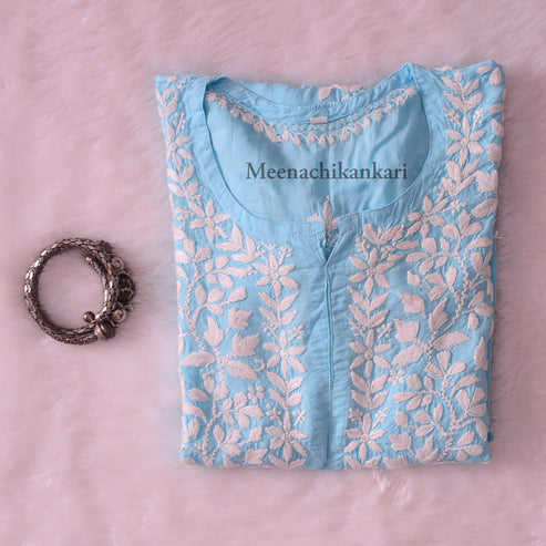 Haya Ocean Blue Modal Kurta