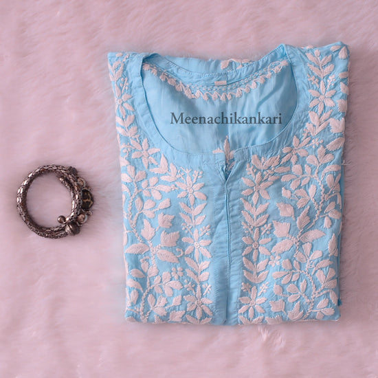 Haya Ocean Blue Modal Kurta