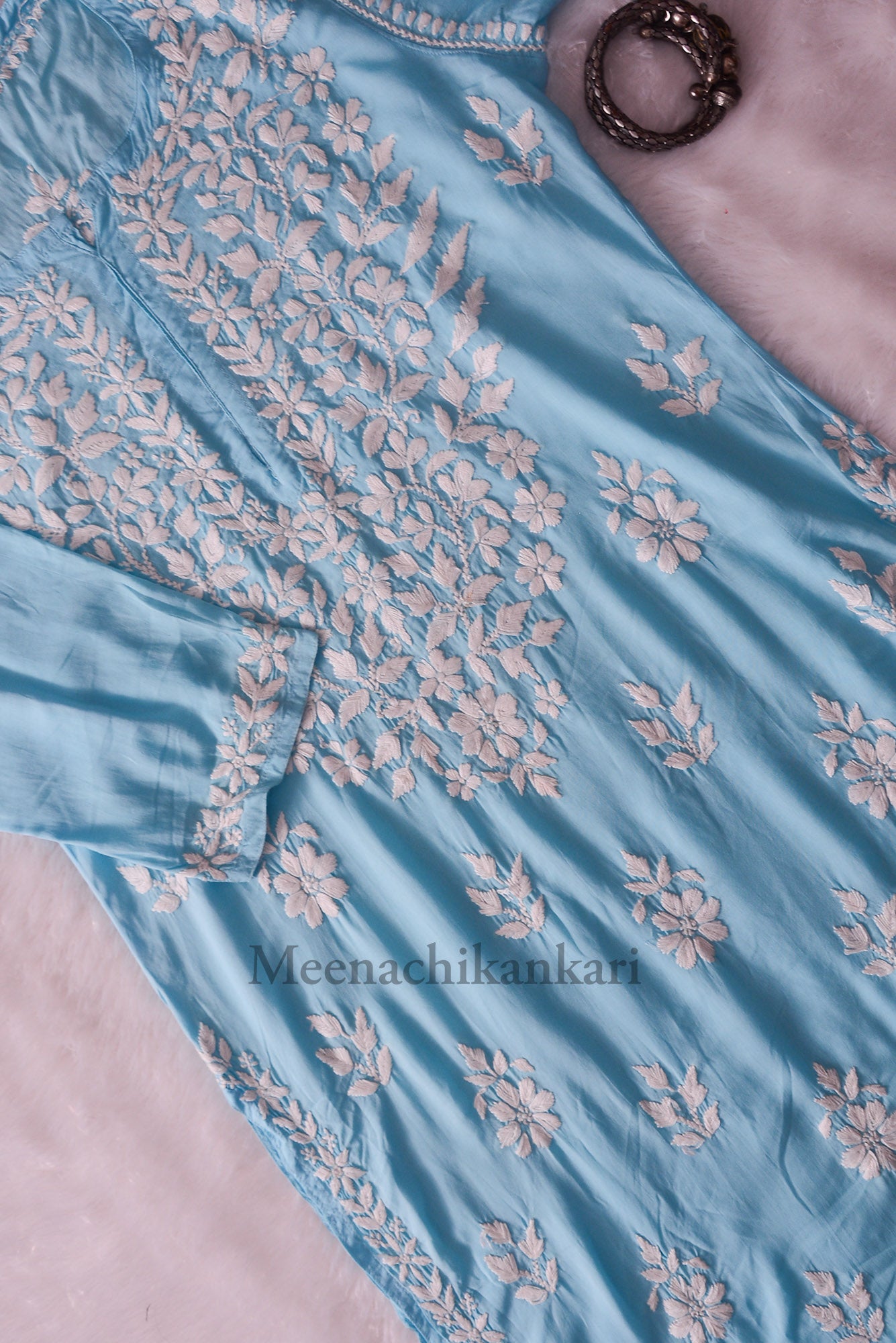 Haya Ocean Blue Modal Kurta