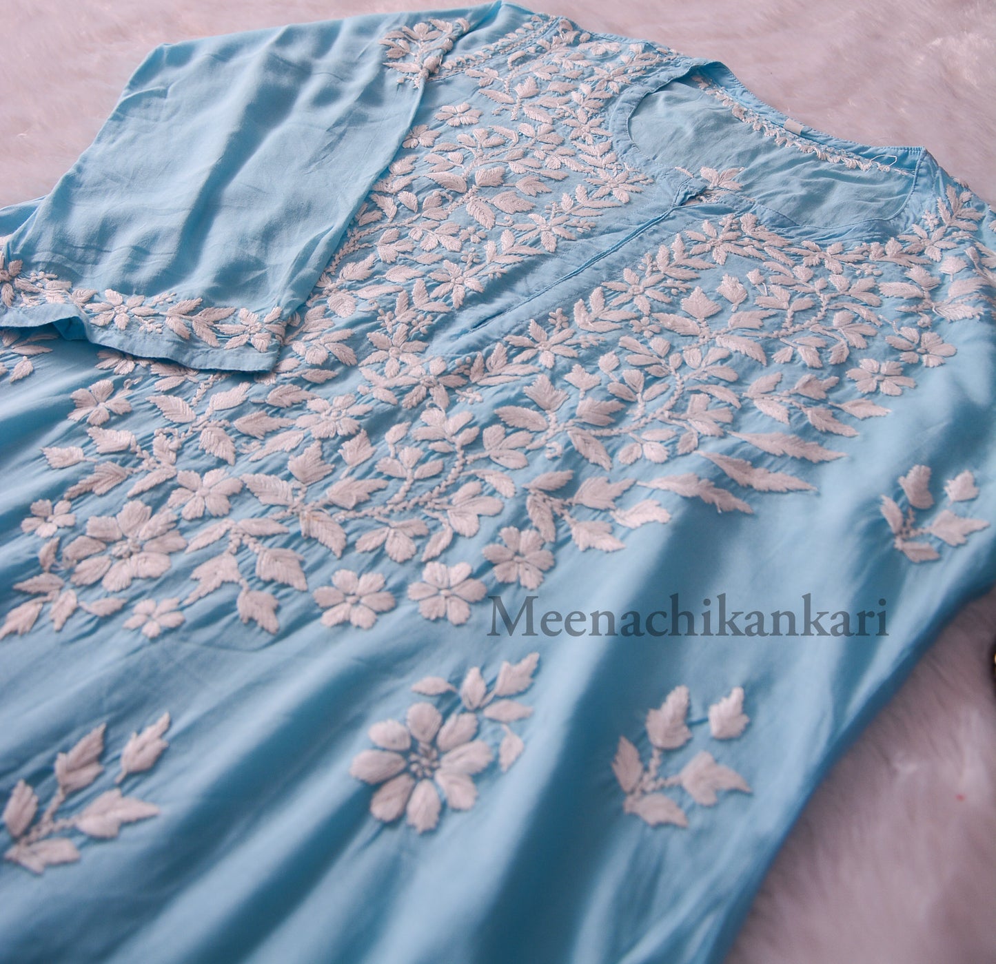 Haya Ocean Blue Modal Kurta