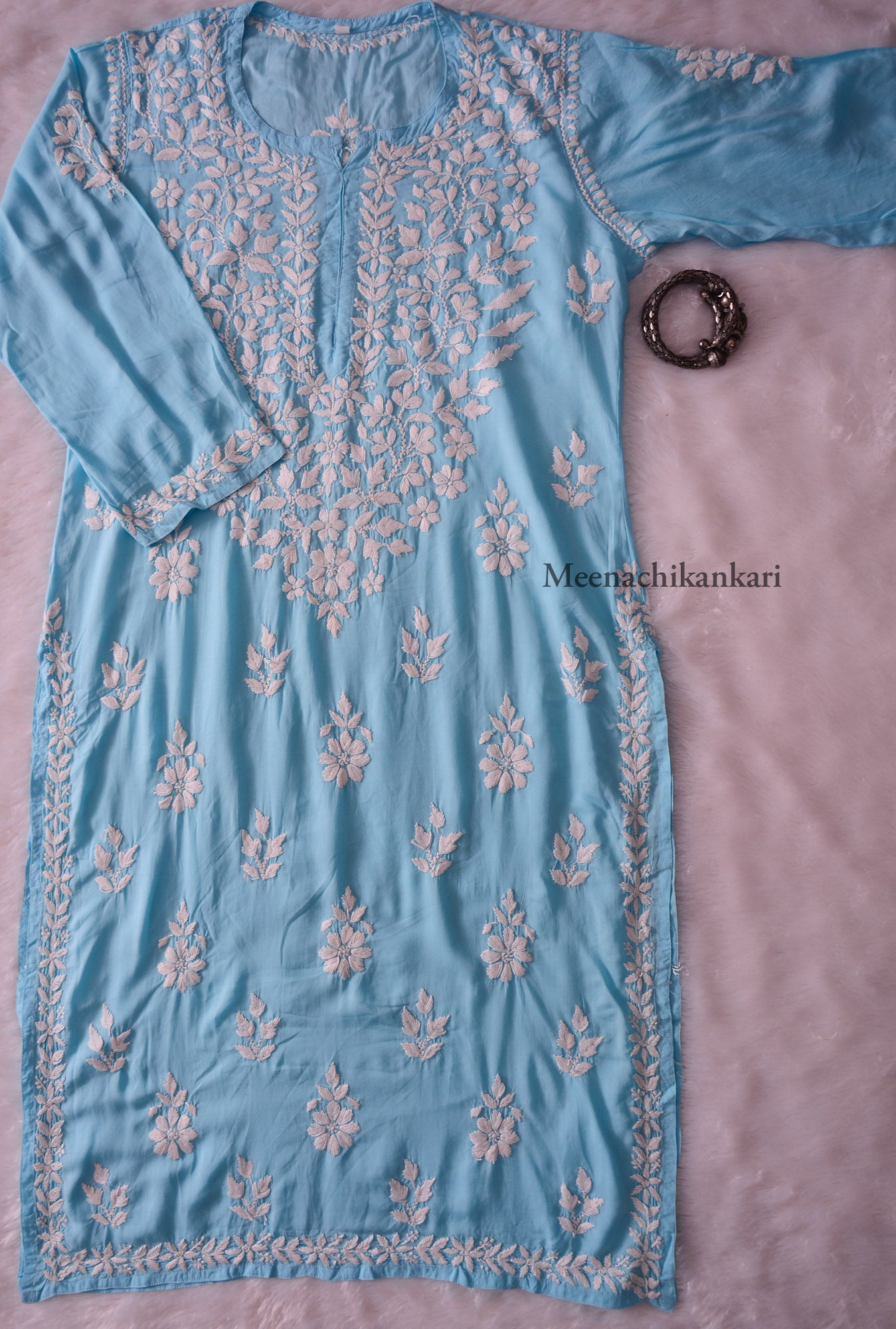 Haya Ocean Blue Modal Kurta