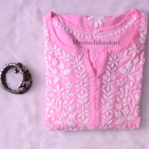 Haya Pink Modal Straight Kurta