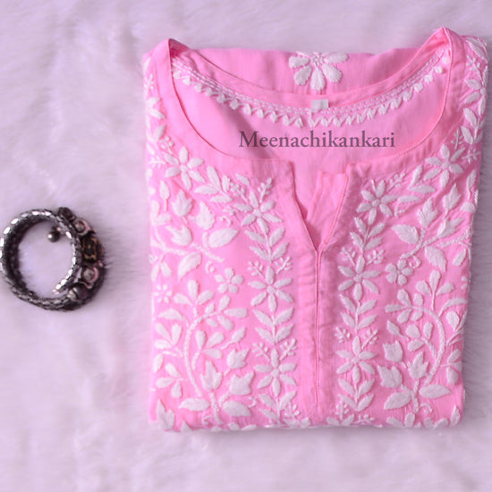 Haya Pink Modal Straight Kurta