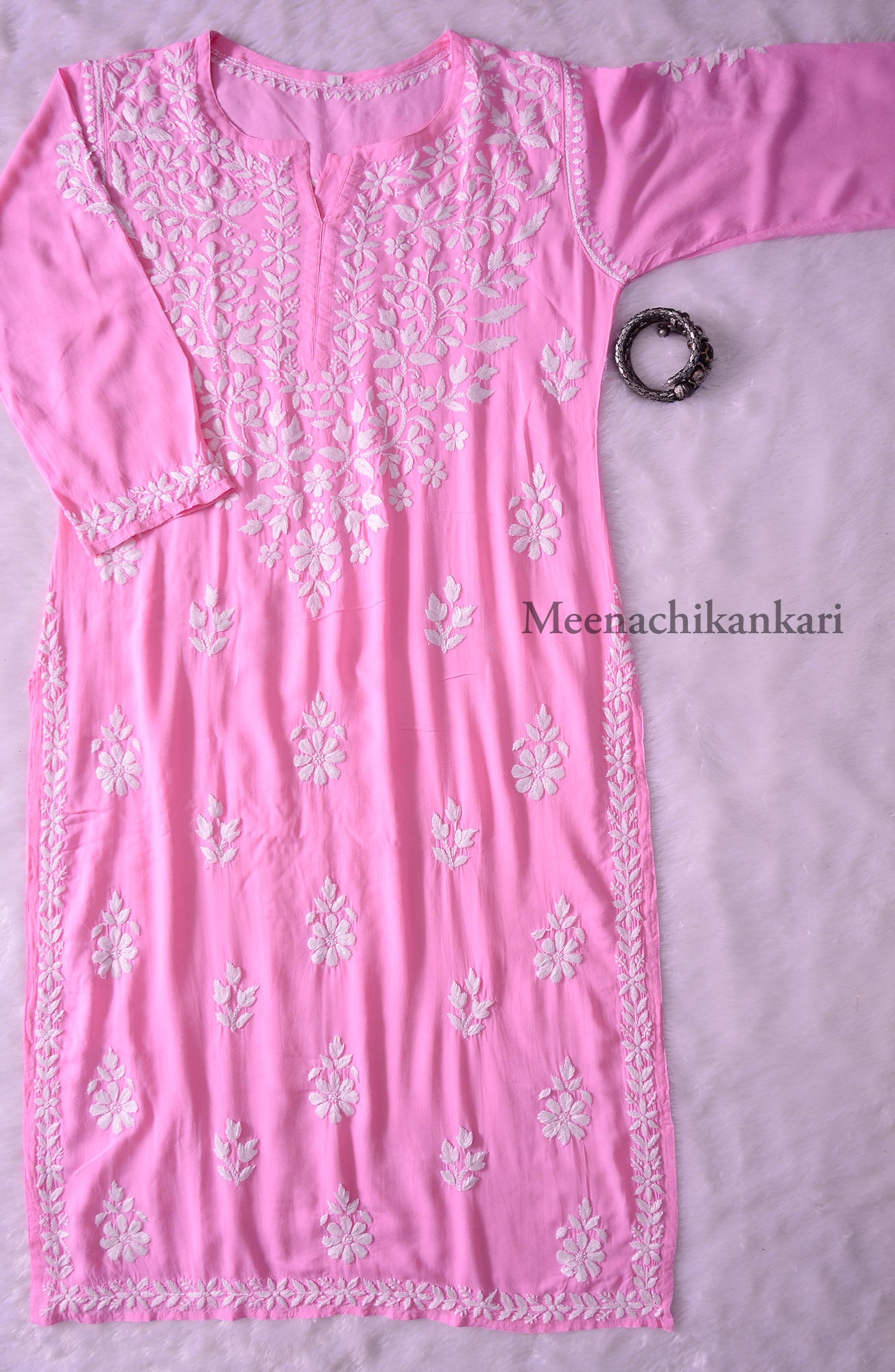 Haya Pink Modal Straight Kurta
