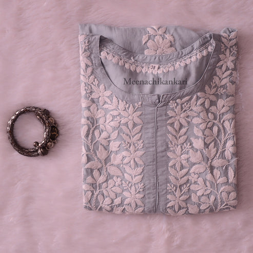 Haya Grey Modal Straight Kurta