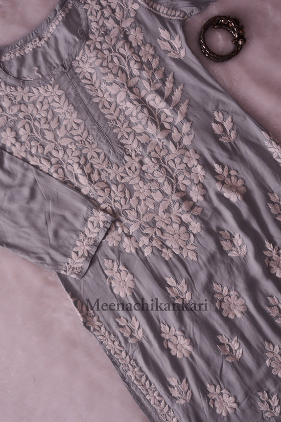 Haya Grey Modal Straight Kurta