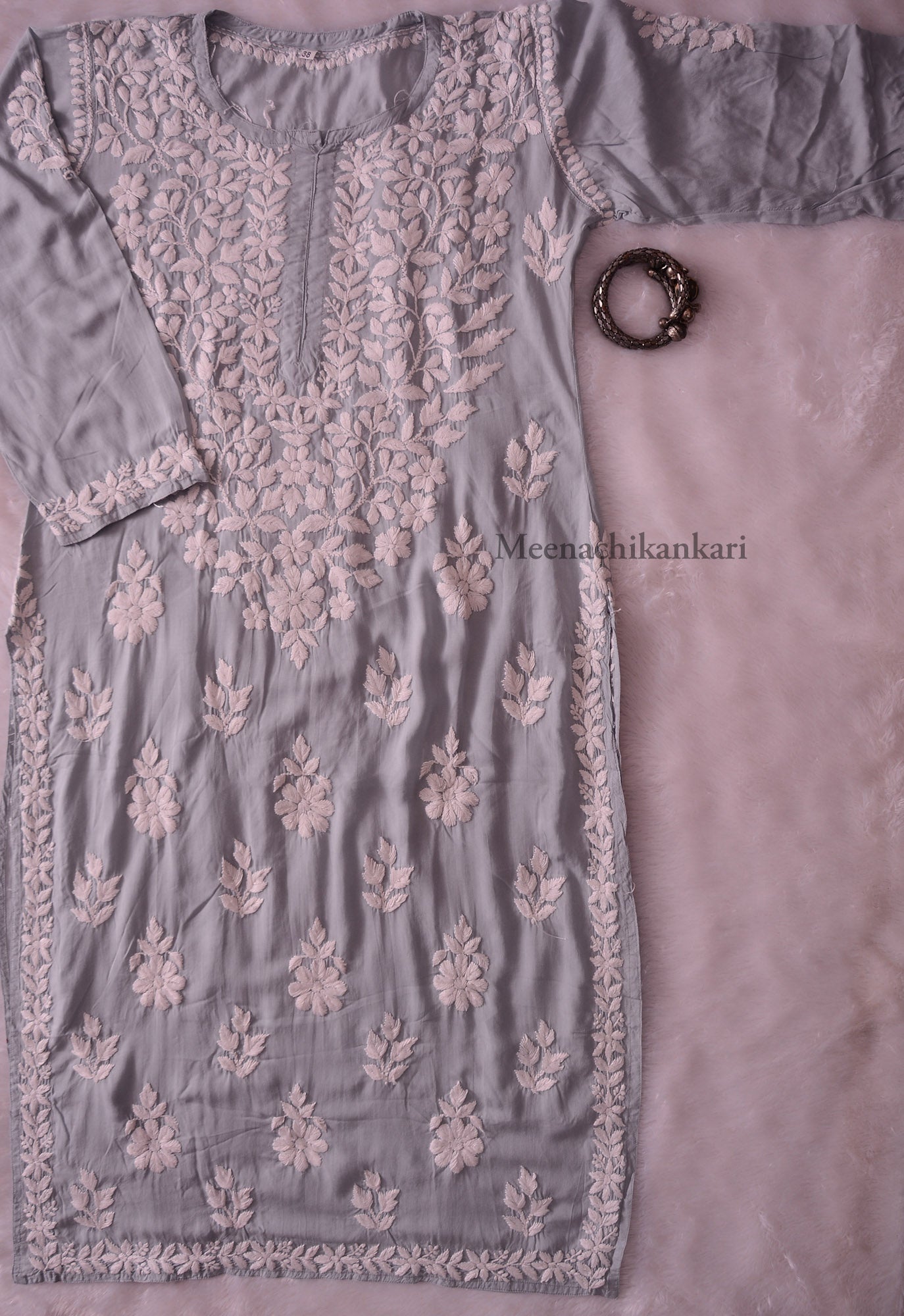 Haya Grey Modal Straight Kurta