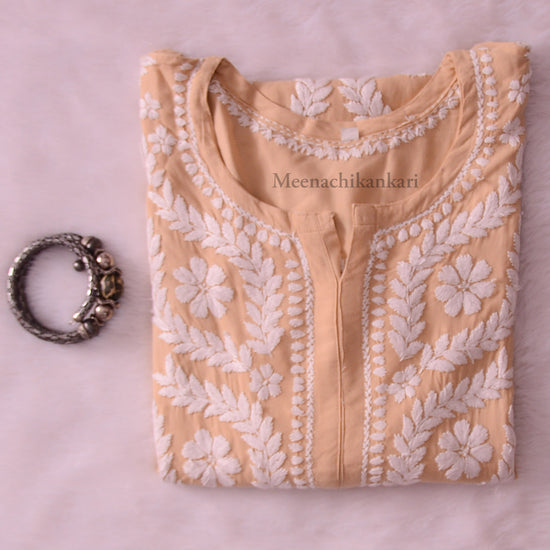 Hayat Beige Rayon Straight Kurta