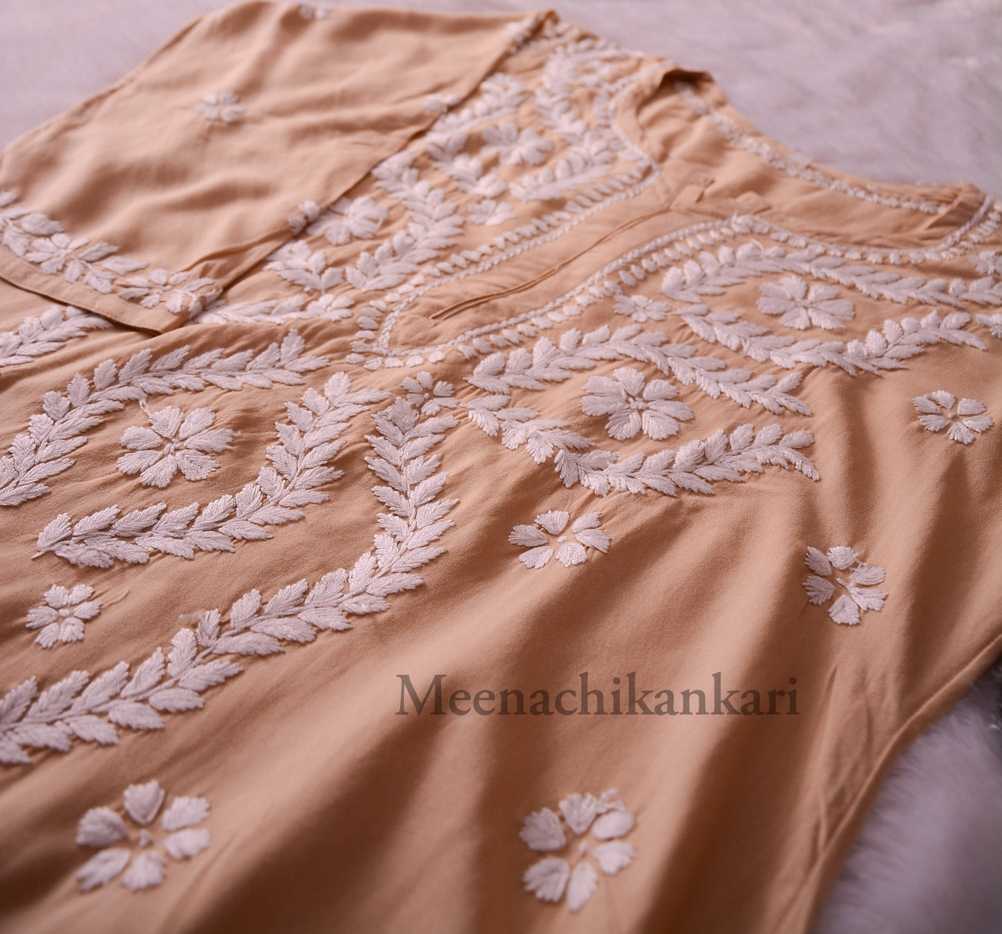 Hayat Beige Rayon Straight Kurta