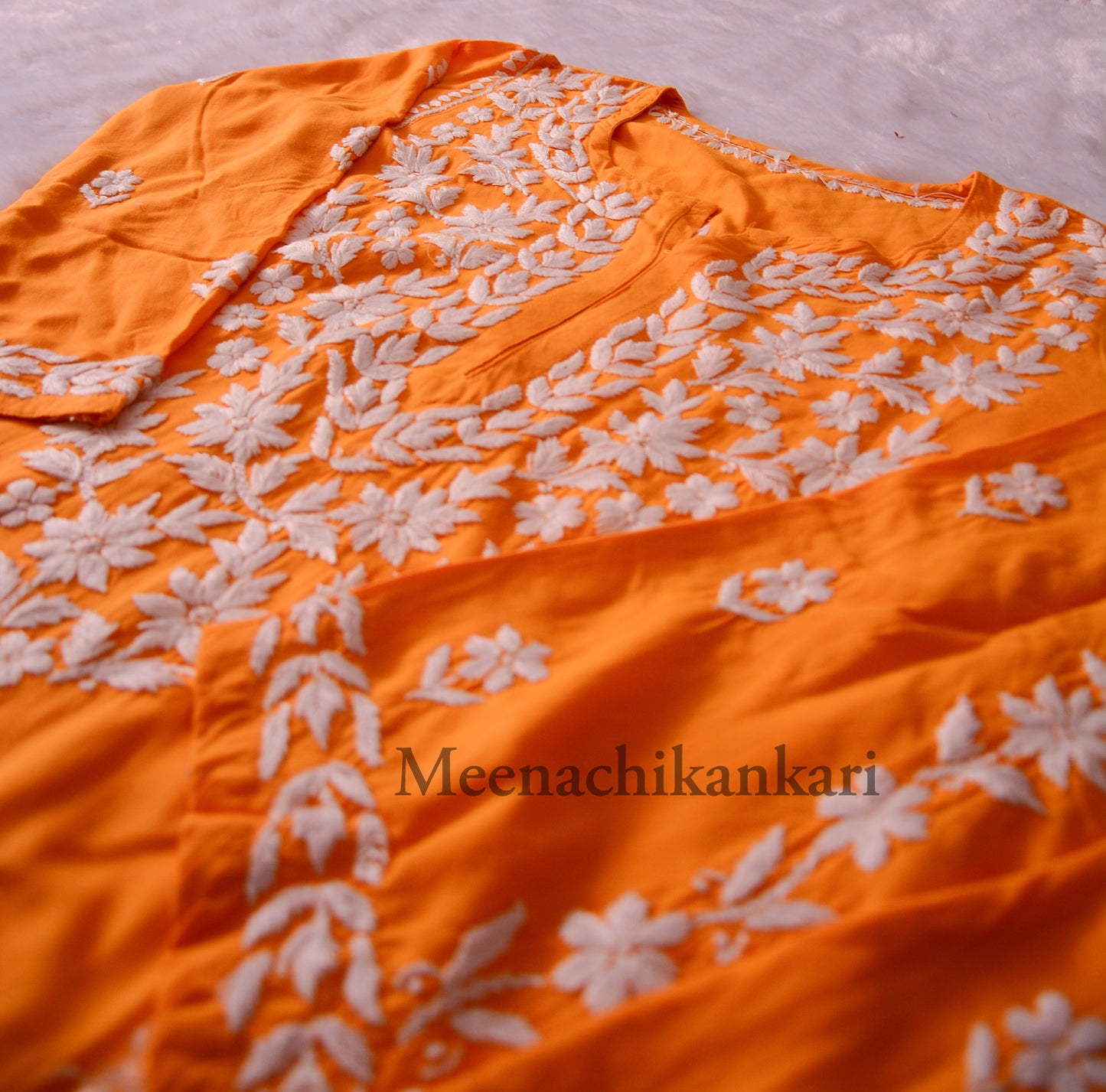 Fiza Musturd Yellow Rayon Long Kurta Set