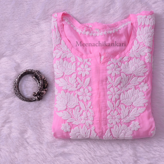 Jawaria Pink Modal Straight Kurta