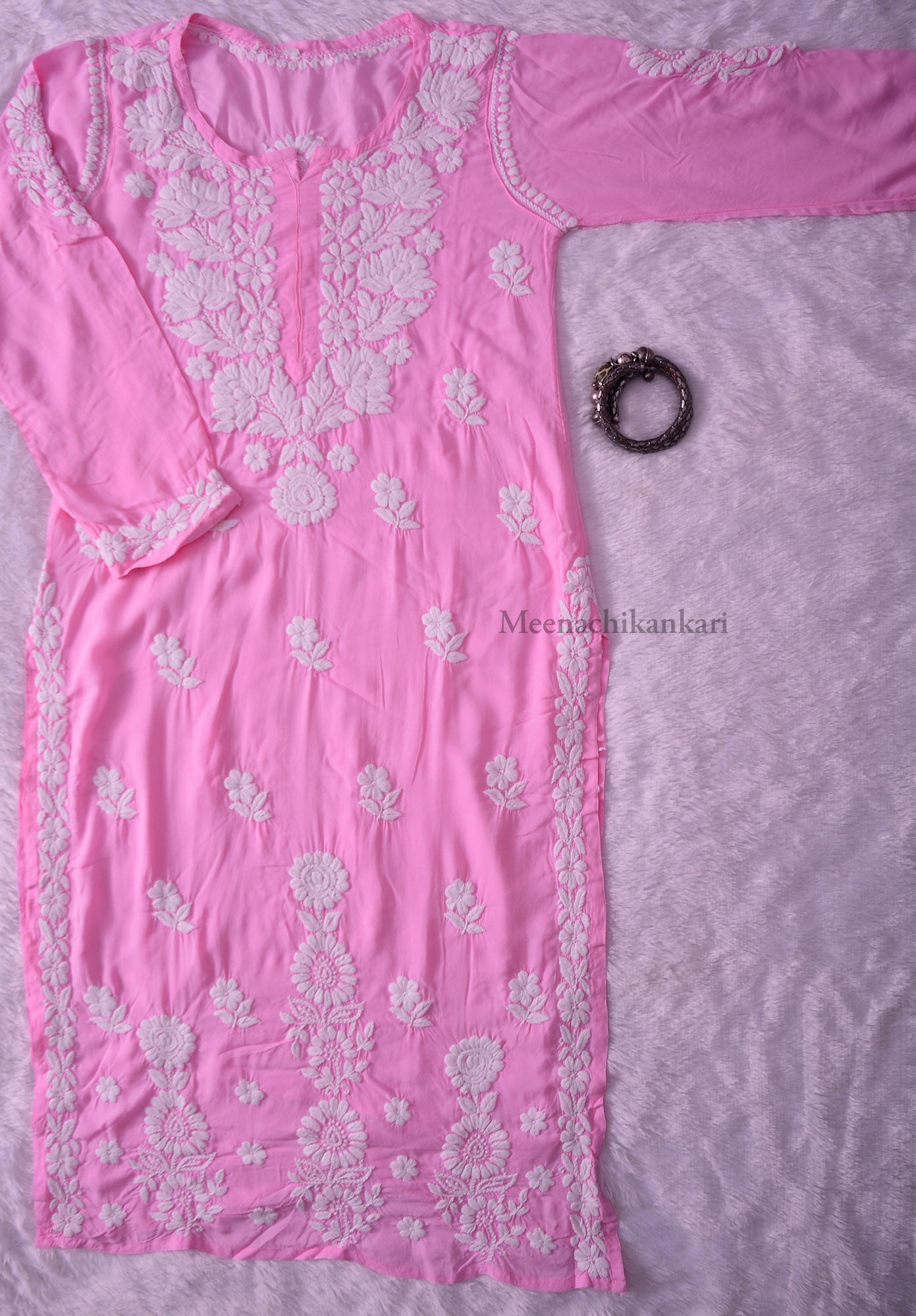 Jawaria Pink Modal Straight Kurta