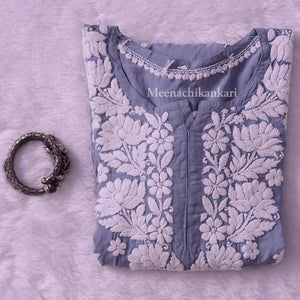 Jawaria  Grey Modal Straight Kurta