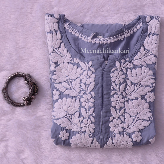 Jawaria  Grey Modal Straight Kurta