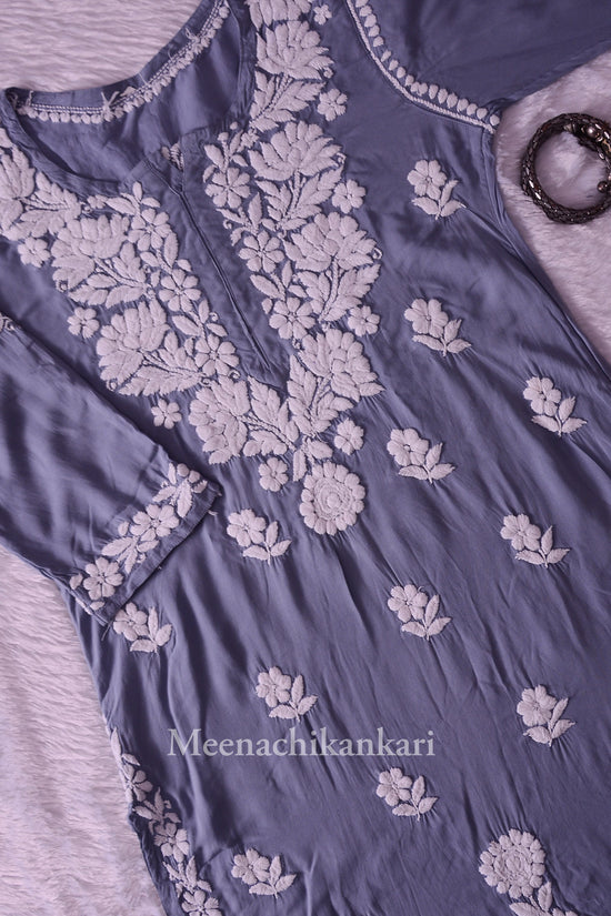 Jawaria  Grey Modal Straight Kurta