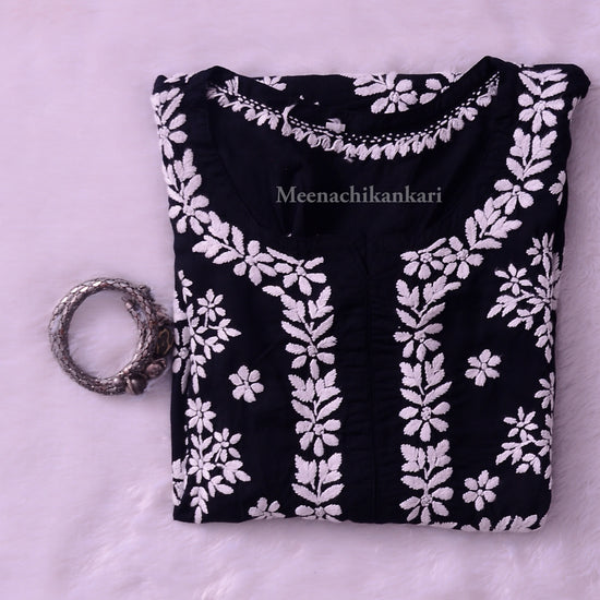 Siri Black Modal Straight Long Kurta