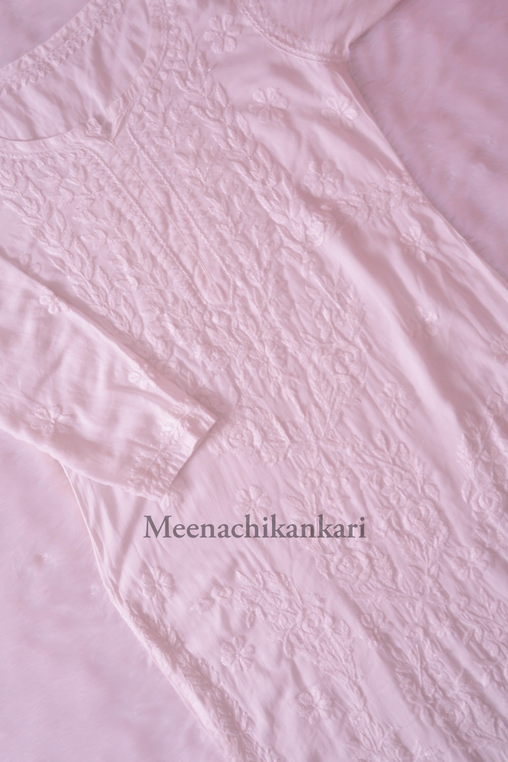 Rahifa White Modal Long Kurta