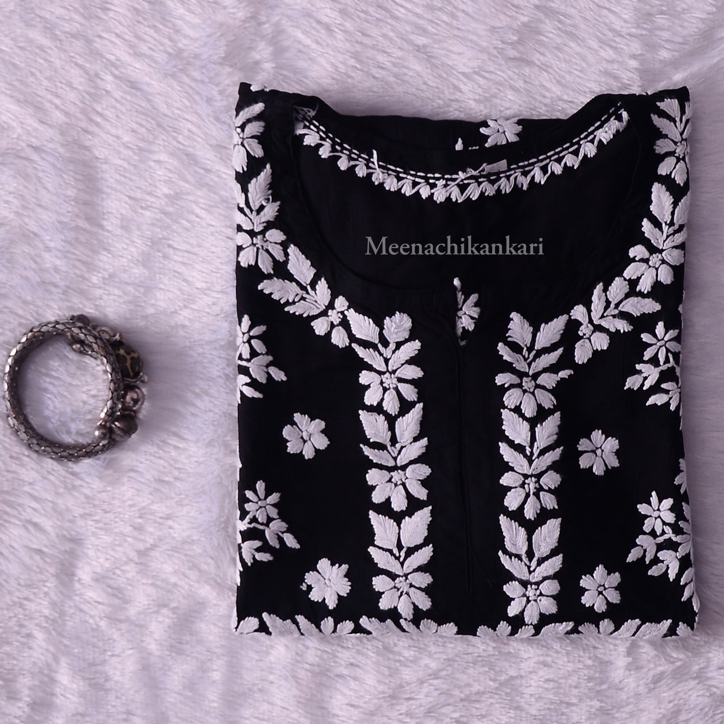 Eila Black Modal Short kurta