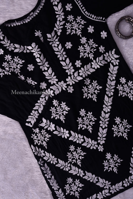 Eila Black Modal Short kurta