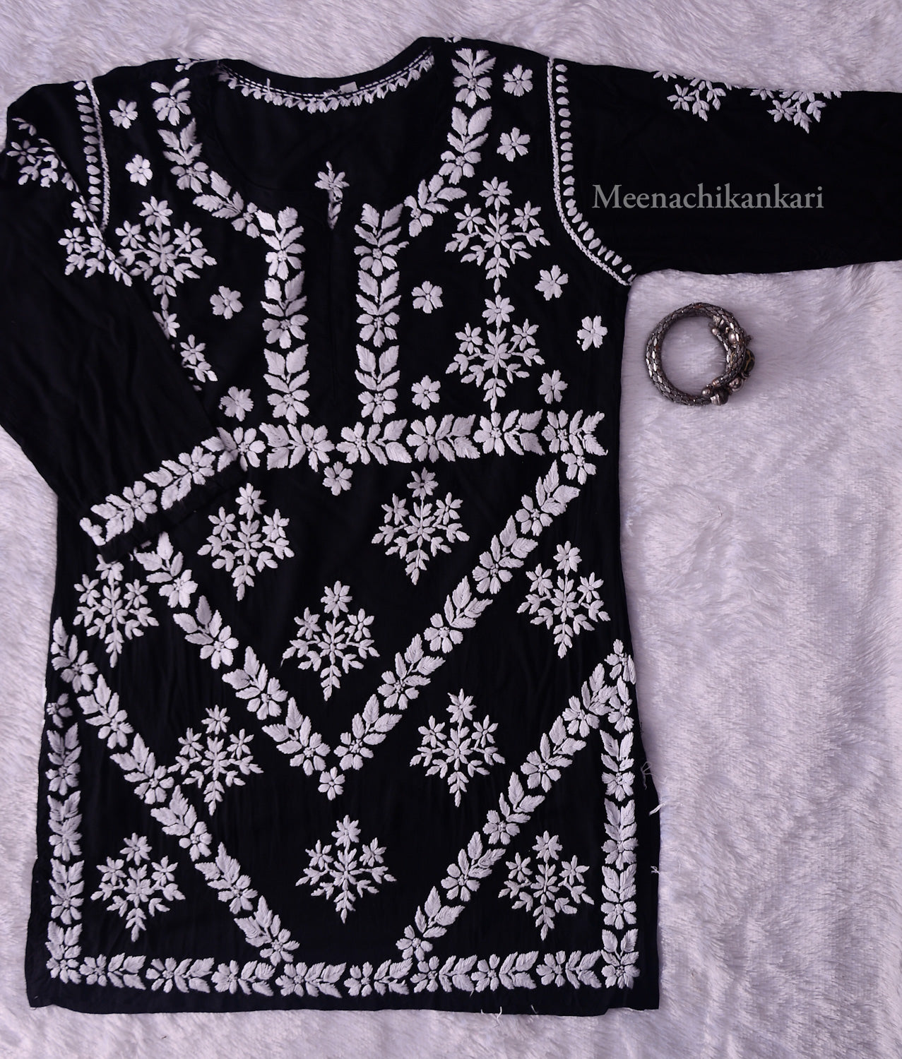 Eila Black Modal Short kurta