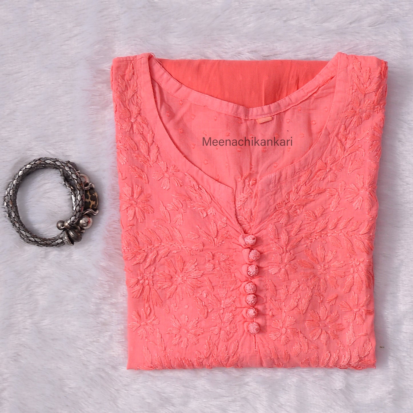 Daania Ombre Carrot Short Mull Cotton Kurta