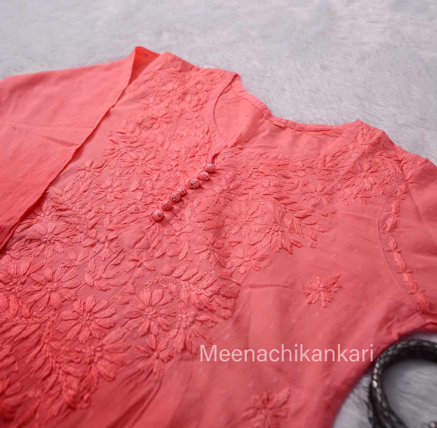 Daania Ombre Carrot Short Mull Cotton Kurta