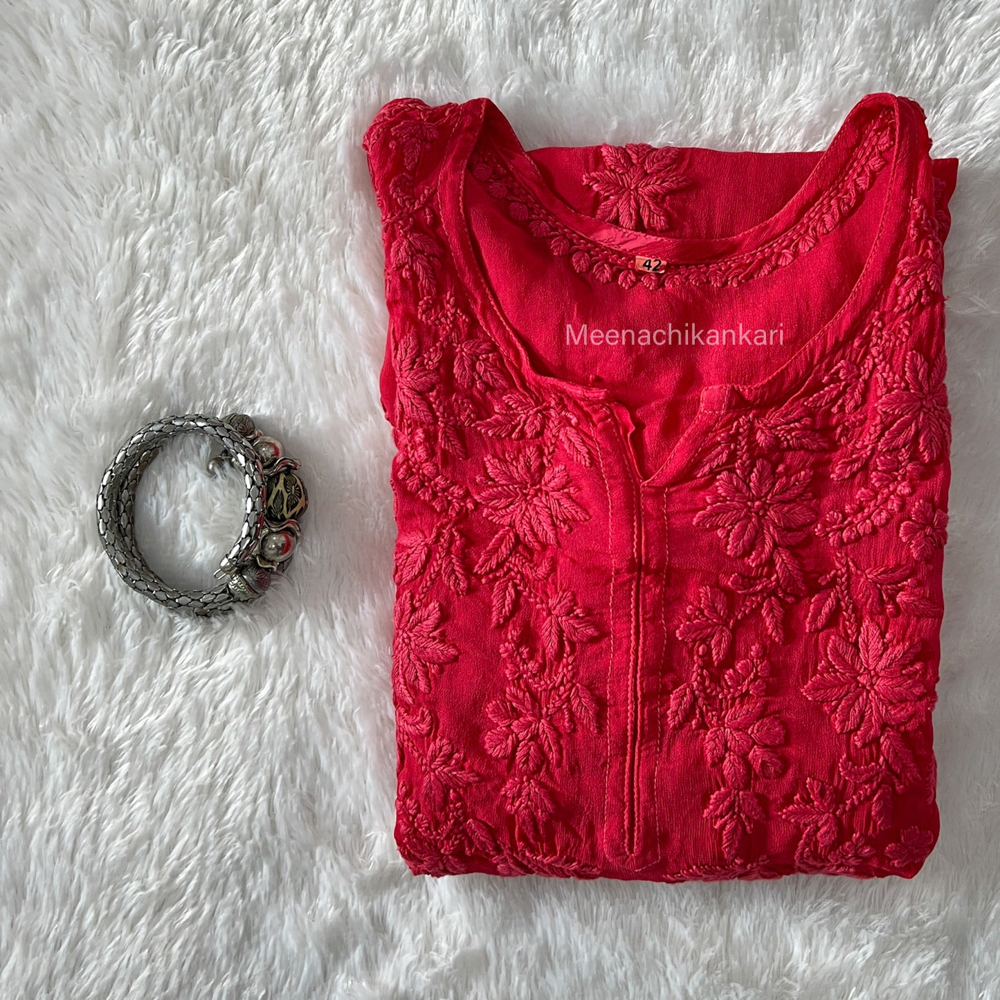 Alia Carrot 3D Viscose Straight Kurta