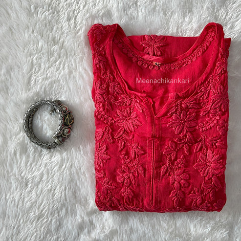 Alia Carrot 3D Viscose Straight Kurta