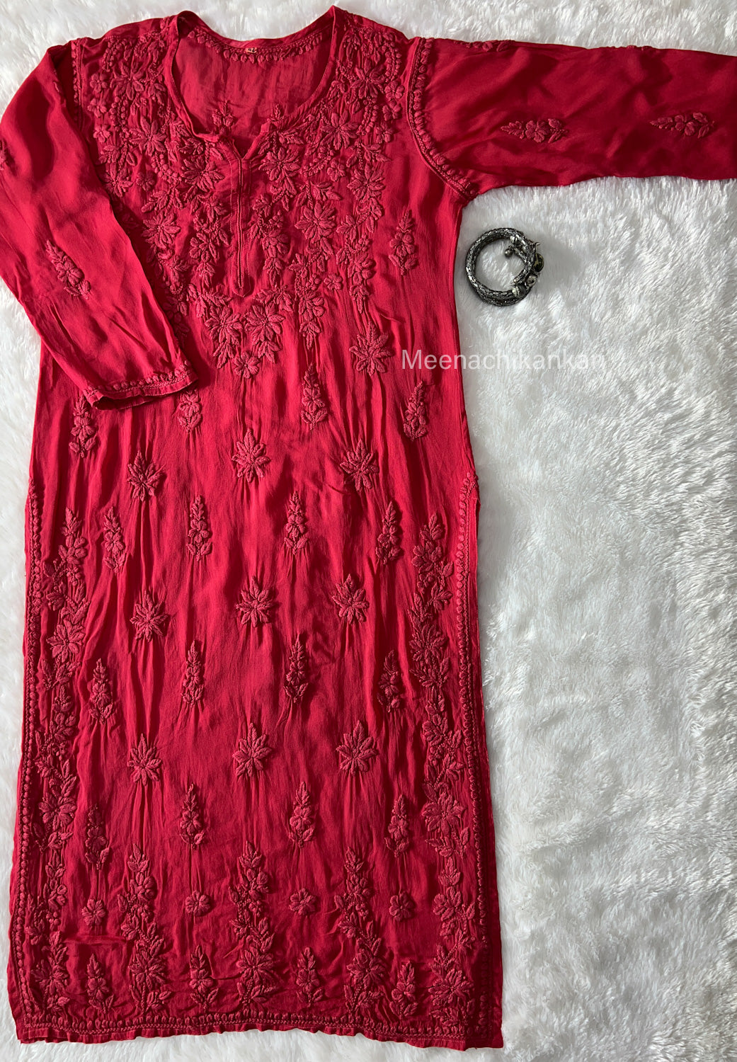 Alia Carrot 3D Viscose Straight Kurta