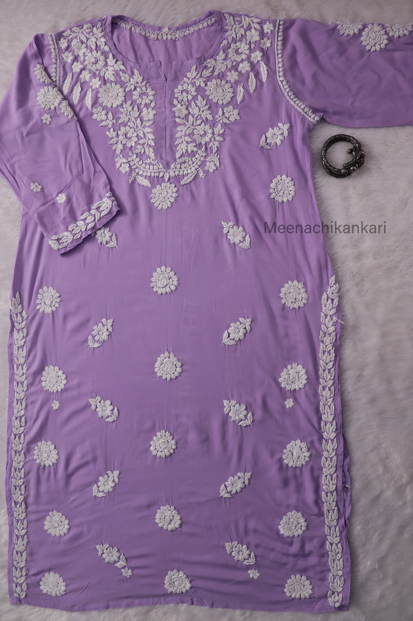 Rida Lilac Long Modal Kurta