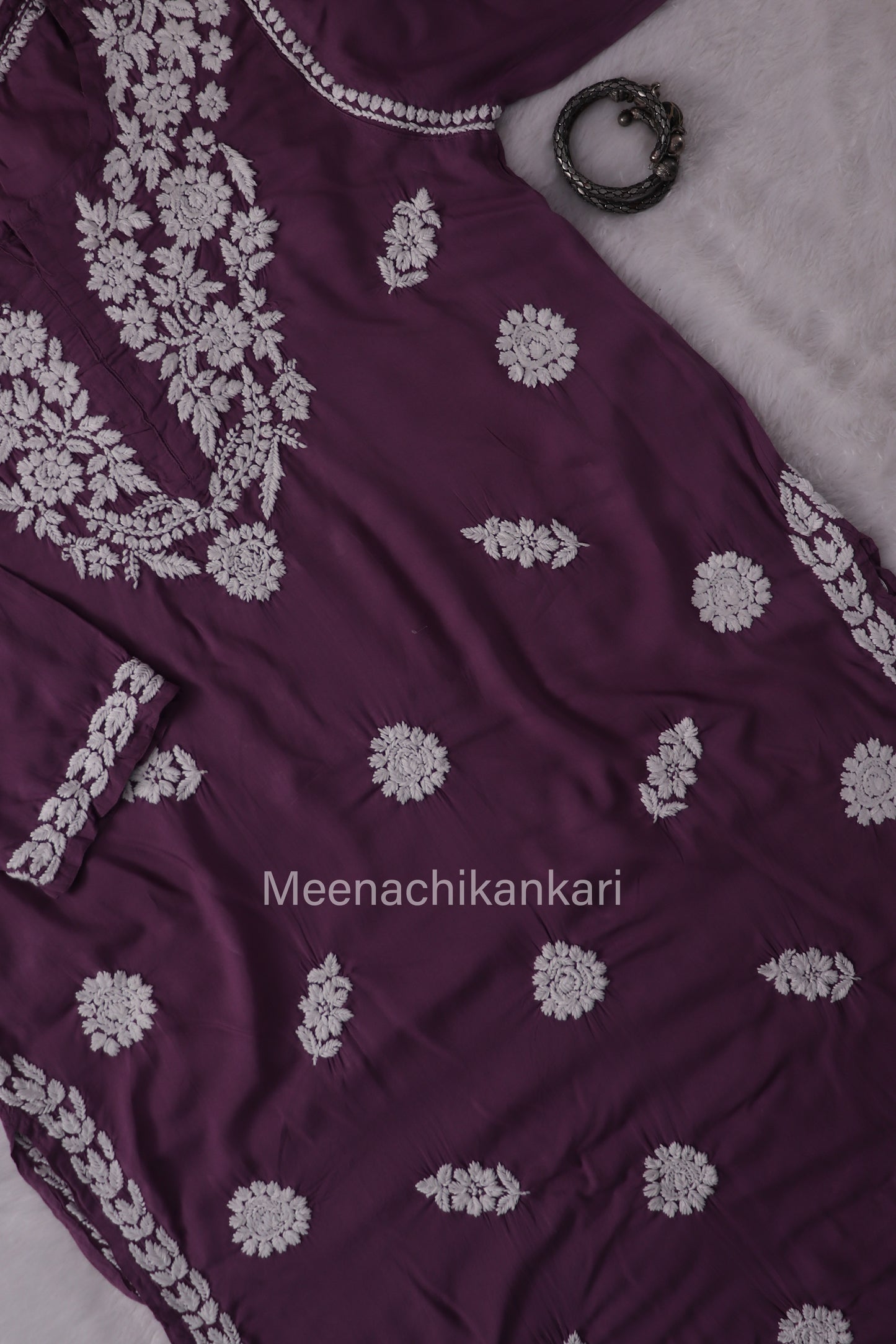 Rida Lavender Purple Long Modal Kurta