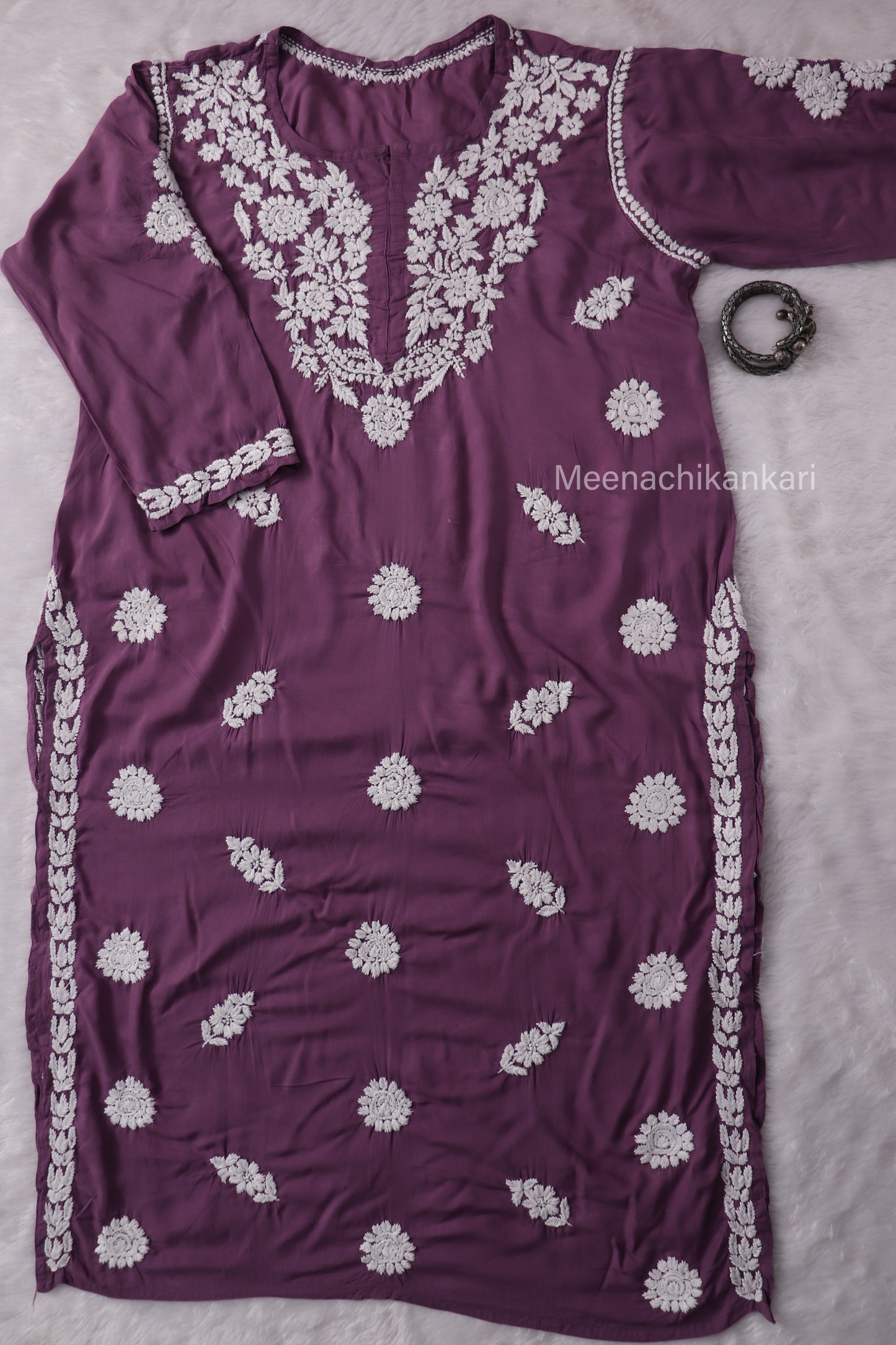 Rida Lavender Purple Long Modal Kurta