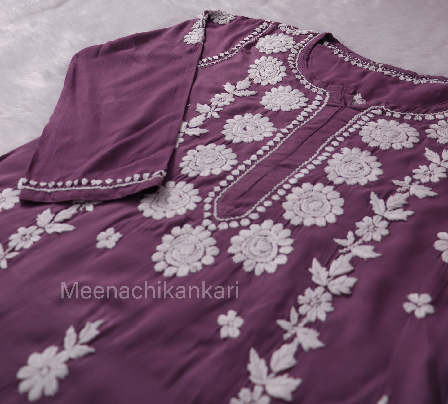 Sama Lavender Purple Modal Straight Long Kurta