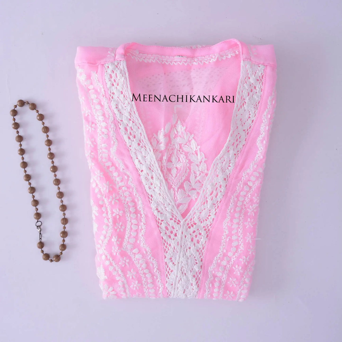 Edha Pink Short Georgette Kurta