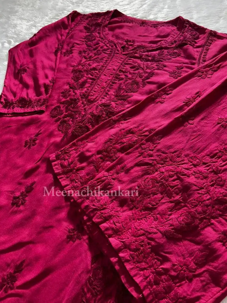 Khushi Magenta Modal Long kurta Set
