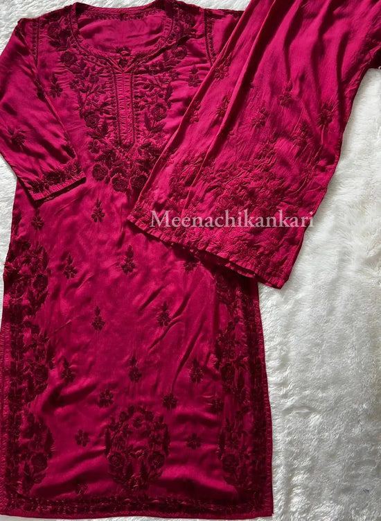 Khushi Magenta Modal Long kurta Set