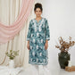 Aarzoo Teal Blue Mull Cotton Long Kurti