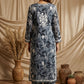 Safar Grey Long Cotton Chikankari Kurti Set